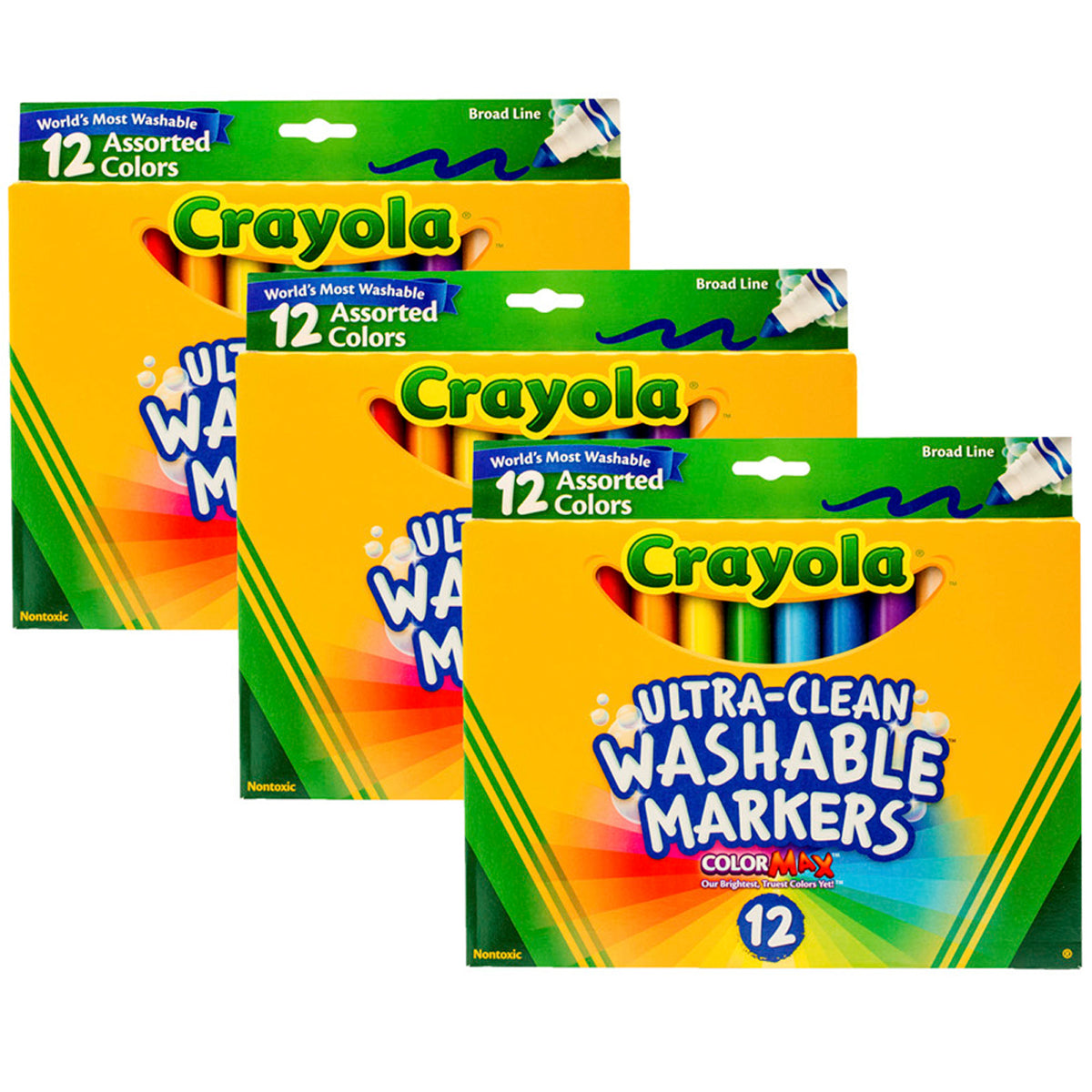 Kids Washable Markers with Non-Toxic Ink Similar to Crayola Markers