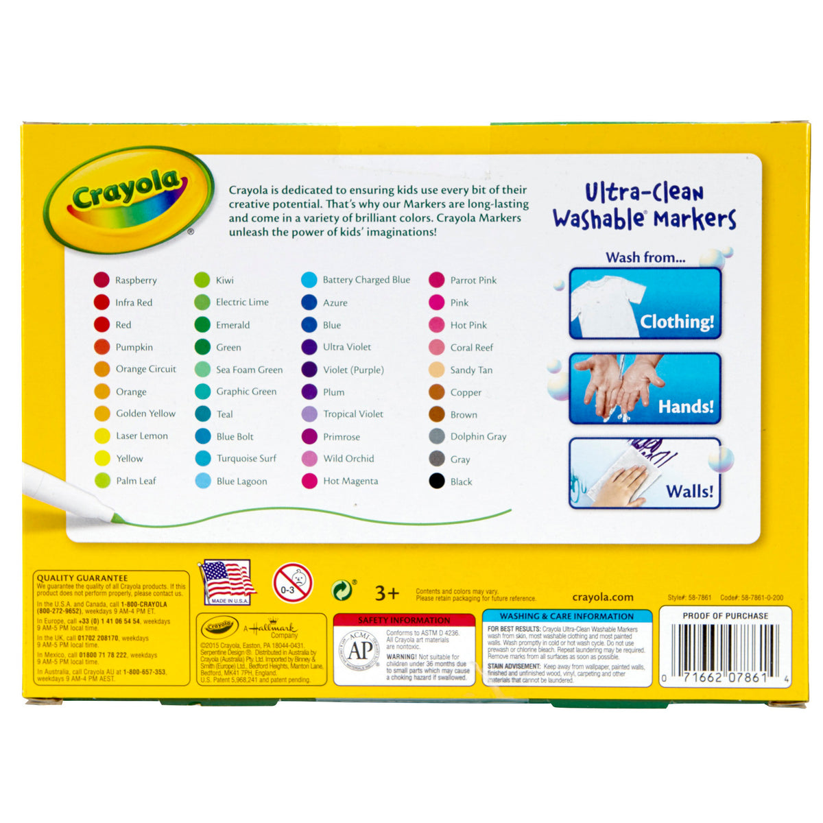 Crayola Ultra Clean Washable Color Markers Fine Line Assorted