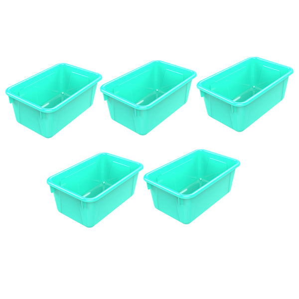 Small Cubby Bin, Teal, Pack of 5