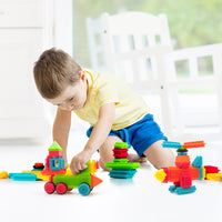 Bristle Lock Tiles Building Blocks, 120-Piece