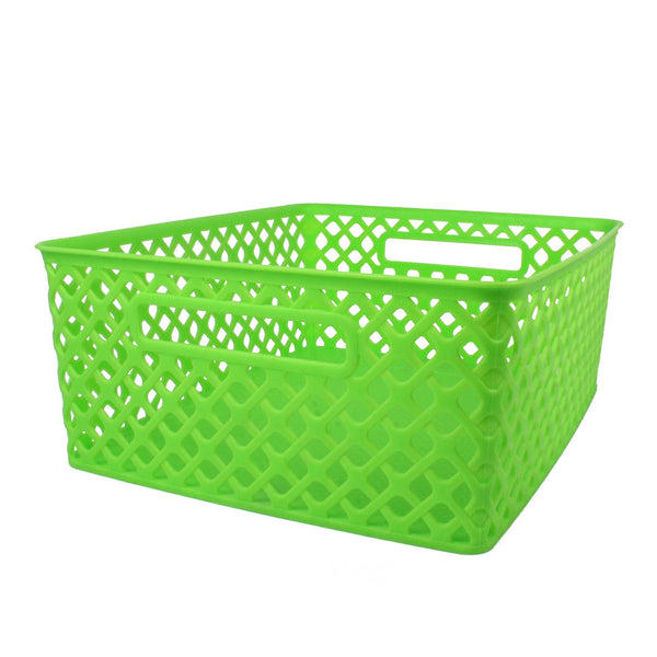 (3 Ea) Medium Lime Woven Basket