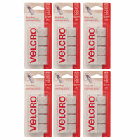 Sticky Back™ Square Fasteners, 7-8", White, 12 Per Pack, 6 Packs