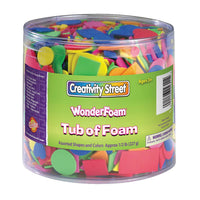 WonderFoam® Craft Tub, Foam Shapes, Assorted Sizes, 1-2 lb. Per Pack, 2 Packs