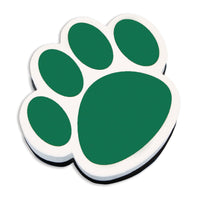 Magnetic Whiteboard Eraser, Green Paw, Pack of 6