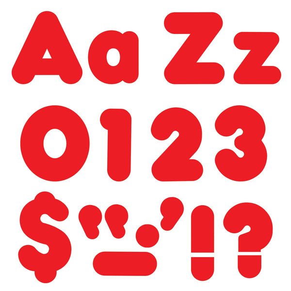 Red 4-Inch Casual Uppercase-Lowercase Combo Pack Ready Letters®, 182 Per Pack, 3 Packs