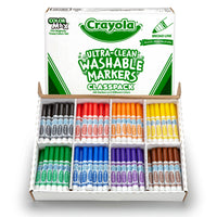Ultra-Clean Washable Markers Classpack®, Broad Line, 8 Colors, Pack of 200
