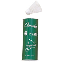 Plastic Indoor Shuttlecocks, 6 Per Pack, 6 Packs