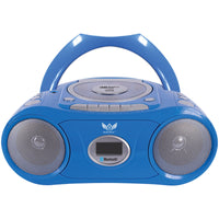 6 Person Listening Center with Bluetooth® CD-Cassette-FM Boombox and Deluxe Over-Ear Headphones
