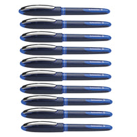 One Business Rollerball Pens, 0.6mm, Blue, Pack of 10