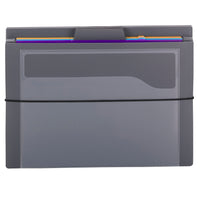 Cascading Wall Organizer, 6 Pockets, Letter, Gray-Bright
