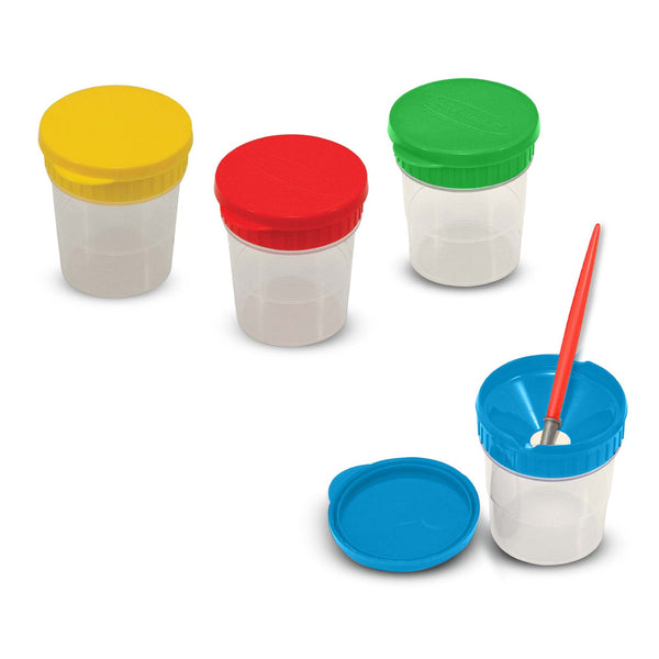 Spill-Proof Paint Cups, 4 Per Set, 3 Sets