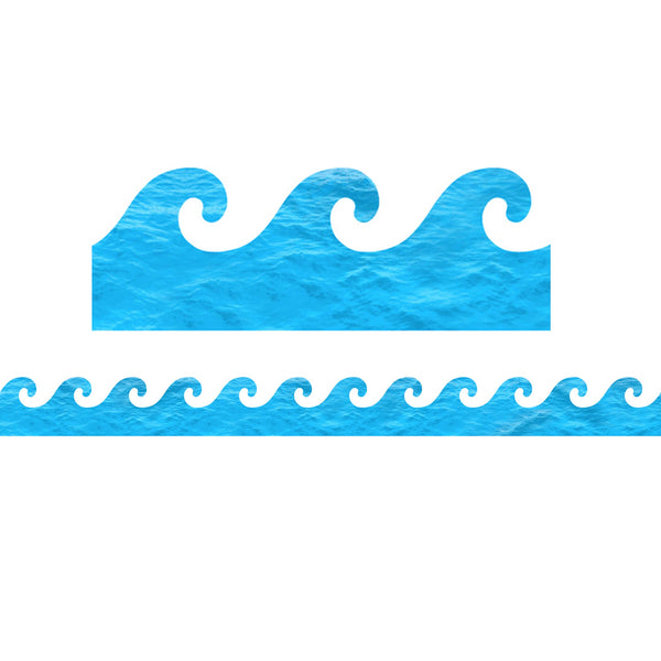 Ocean Waves Border, 36 Feet Per Pack, 6 Packs