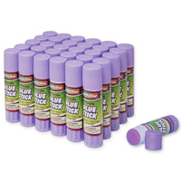 Glue Sticks, Purple, 0.28 oz., 30 Per Pack, 4 Packs