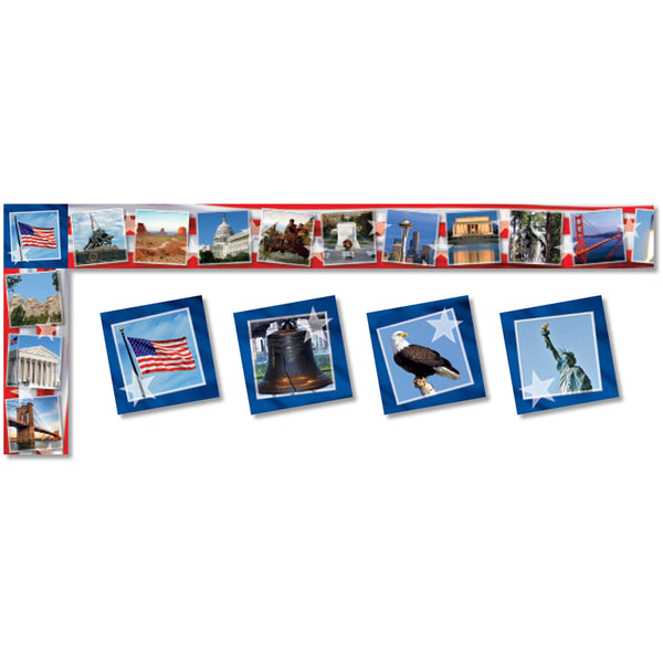 All Around the Board Trimmer, Historical America, 43 Feet Per Pack, 6 Packs