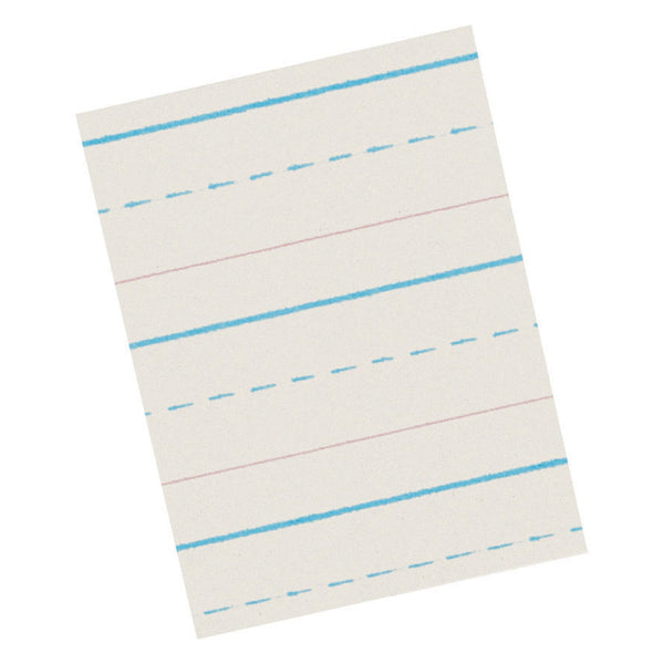 Newsprint Handwriting Paper, Skip-A-Line, Grade 1, 1-2" x 1-4" x 1-4" Ruled Long, 11" x 8-1-2", 500 Sheets Per Pack, 3 Packs