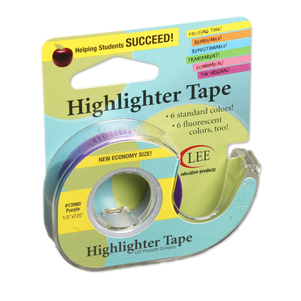 Removable Highlighter Tape, Purple, Pack of 6