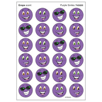 Purple Smiles-Grape Stinky Stickers®, 96 Per Pack, 6 Packs