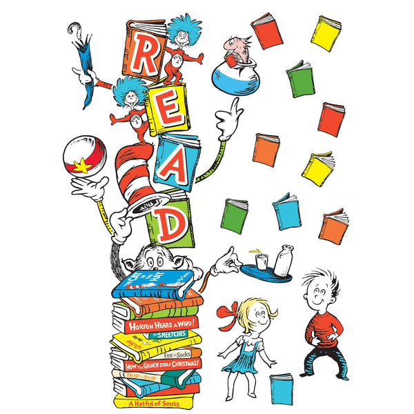 Dr. Seuss™ Reading All-In-One Door Decor Kit, 34 Pieces Per Set, 3 Sets
