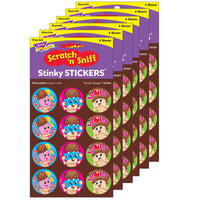 Scoop Squad-Chocolate Stinky Stickers®, 48 Per Pack, 6 Packs