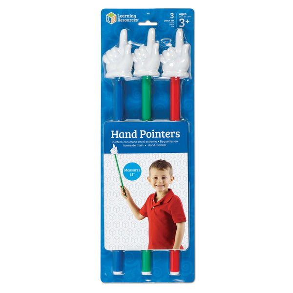 15" Hand Pointers, 3 Per Pack, 2 Packs