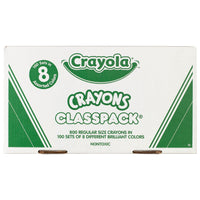 Crayon Classpack®, Regular Size, 8 Colors, Pack of 800