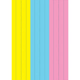 Die-Cut Magnetic Pink-Blue-Yellow Sentence Strips, 2.75" x 11", 3 Per Pack, 6 Packs
