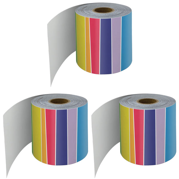 Rainbow Rolled Straight Border, 65 Feet Per Roll, Pack of 3