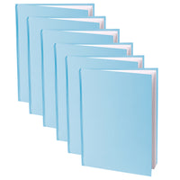 Young Authors Blue Hardcover Blank Book, White Pages, 11"H x 8-1-2"W Portrait, 14 Sheets-28 Pages, Pack of 6