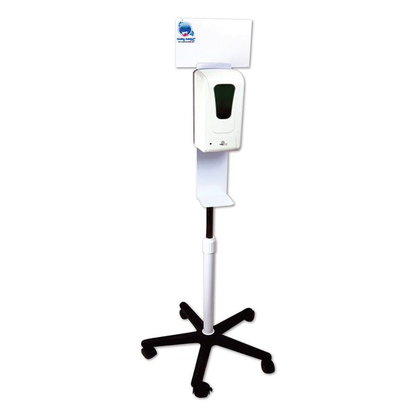 Automatic Hand Sanitizer Station on Wheels, Adjustable Height
