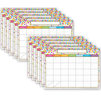 Smart Poly® PosterMat Pals™ Space Savers, 13" x 9-1-2", Calendar Confetti Style, Pack of 10