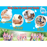Smart Poly® PosterMat Pals™ Space Savers, 13" x 9-1-2", Time To Wash Hands, Pack of 10