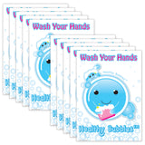 Smart Poly® PosterMat Pals™ Space Savers, 13" x 9-1-2", Healthy Bubbles, Pack of 10