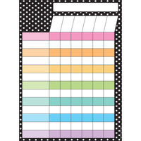 Smart Poly® PosterMat Pals™ Space Savers, 13" x 9-1-2", BW Dots Incentive, Pack of 10