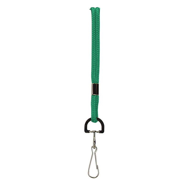 Standard Lanyard Hook Rope Style, Green, Pack of 24