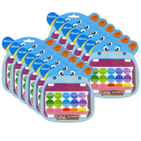 Polka Dot Sticker Rolls, 1056 Per Roll, 12 Rolls