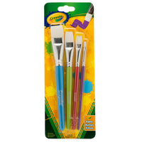 Big Paintbrush Set, Flat, 4 Per Pack, 4 Packs