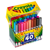 Washable Markers, Broad Line, Assorted Colors, Pack of 40