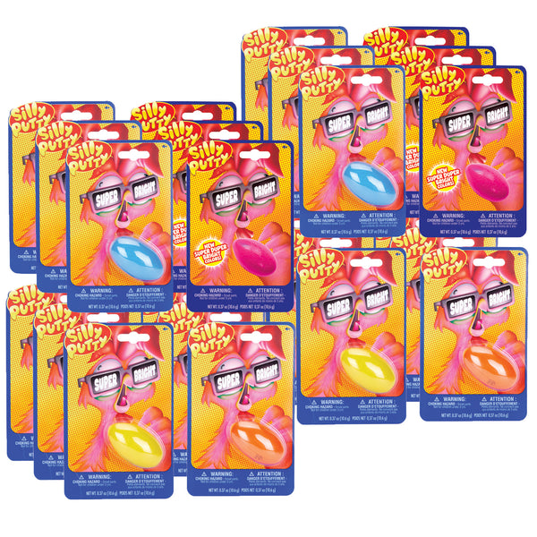 Silly Putty Assorted Superbright™ Colors, 24 Count