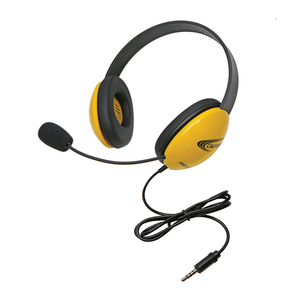 Listening First™ Headsets with Single 3.5mm plugs, Yellow