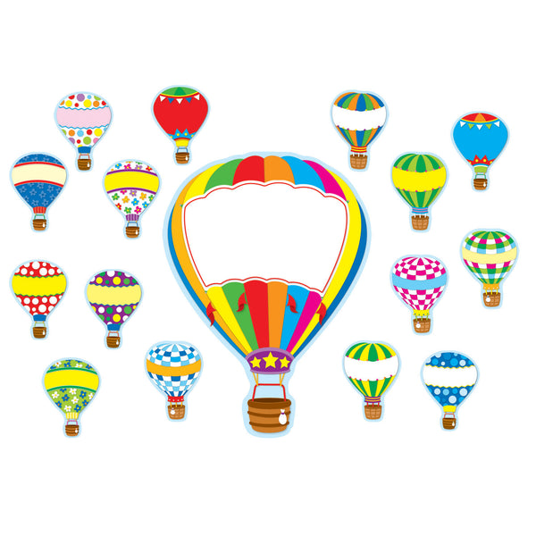 Hot Air Balloons Bulletin Board Set, 38 Pieces
