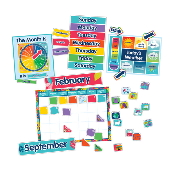 One World Calendar Bulletin Board Set, 2 Sets