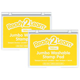 Jumbo Washable Stamp Pad - Yellow - 6.2"L x 4.1"W - Pack of 2