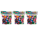 Creative Arts™ Pom-Poms, Assorted Colors-Sizes, 300 Per Pack, 3 Packs