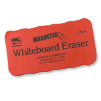 Magnetic Whiteboard Eraser, Red-Black, 12 Per Pack