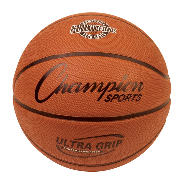 Ultra Grip Rubber Basketball with Bladder, Official Size 7