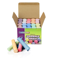 Sidewalk Chalk, Assorted Colors, 4", 20 Pieces Per Pack, 6 Packs