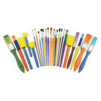 Starter Brush Assortment, Assorted Colors & Sizes, 25 Brushes Per Pack, 2 Packs