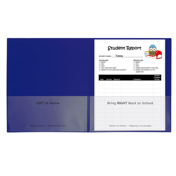 Classroom Connector™ School-To-Home Folders, Blue, Box of 25