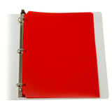 Two-Pocket Poly Portfolios with Three-Hole Punch, Red, Box of 25