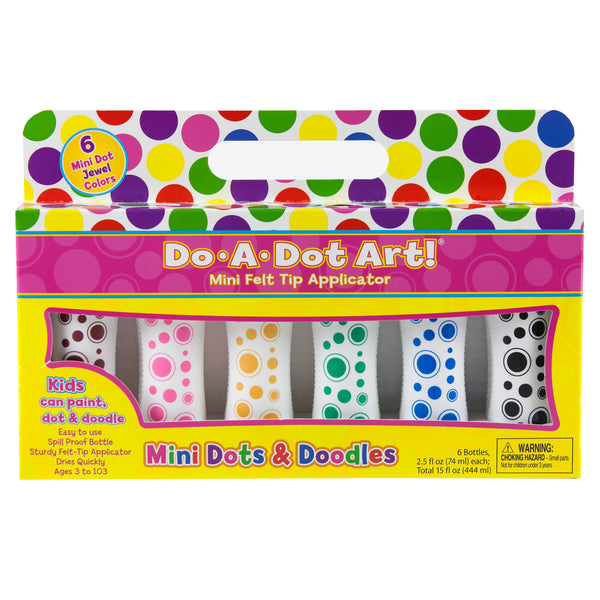Mini Jewel Tone Dot Markers, 6 Colors
